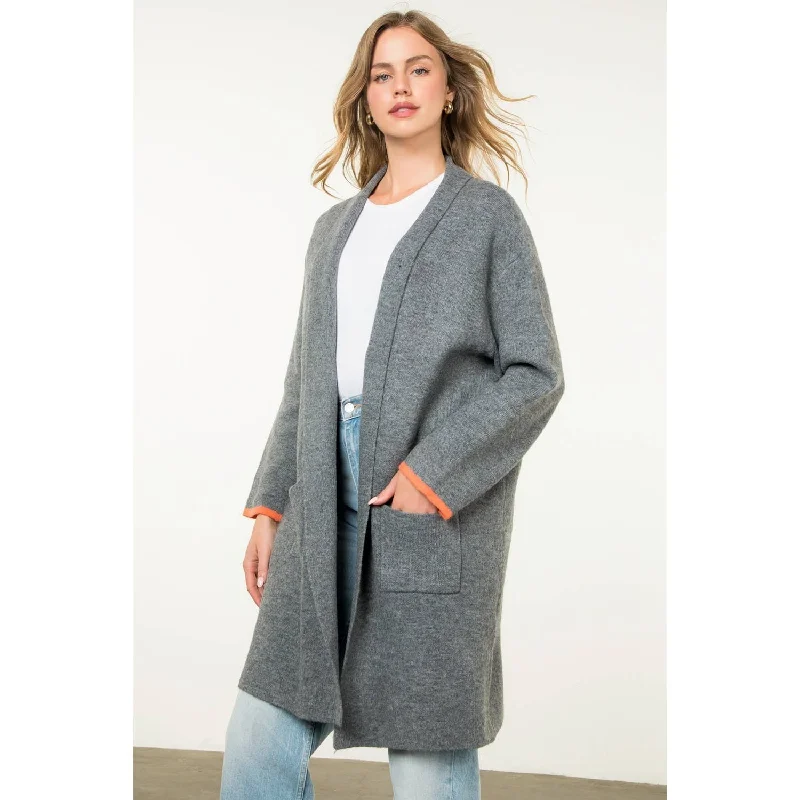 Chic Comfort Midi Cardigan Sequined Glittery Shiny
