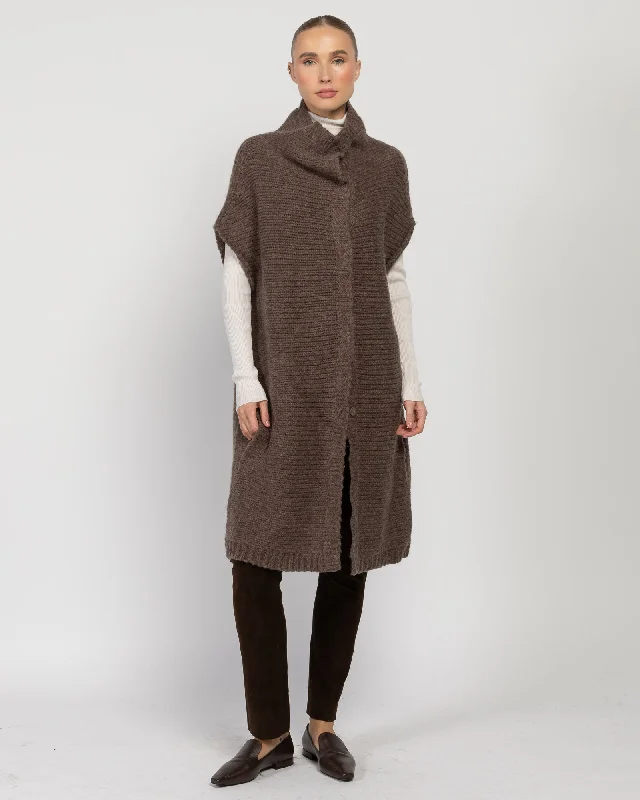Short Sleeve Cardigan Herringbone Houndstooth Plaid
