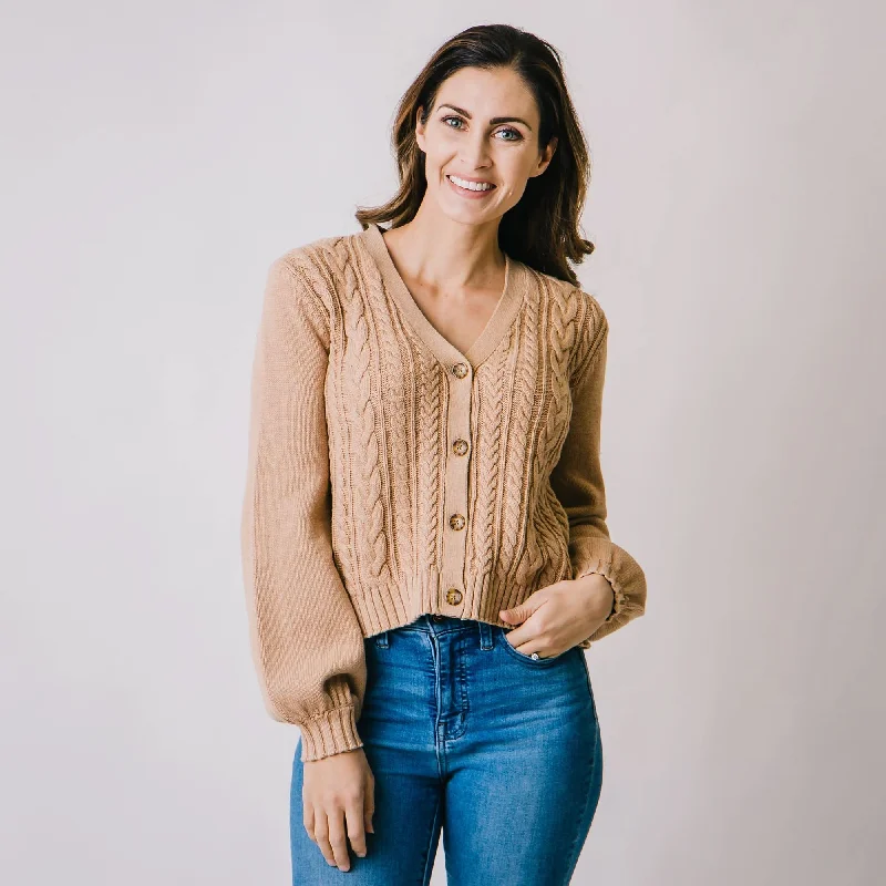 Chunky Cable Cardigan Handmade Hand-knitted Hand-woven