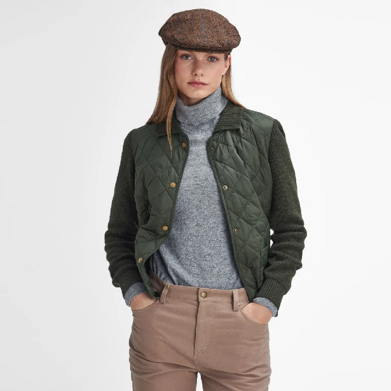 Barbour Ladies Moors Knitted Cardigan Cotton Fabric Linen Fabric Terry Fabric