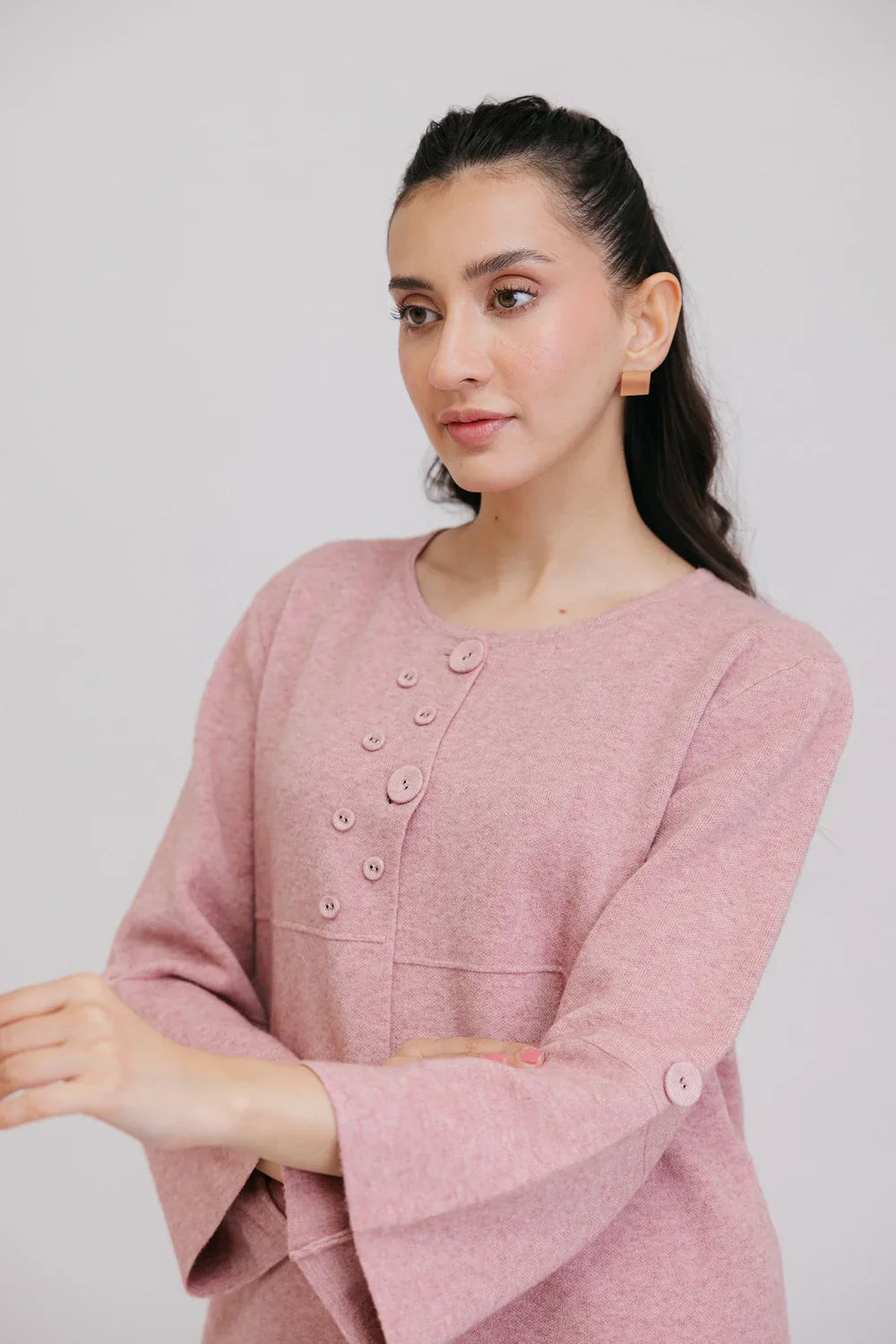Full Sleeves Round Neck Cardigan Sweater Machine Wash Dry Clean Hand Wash
