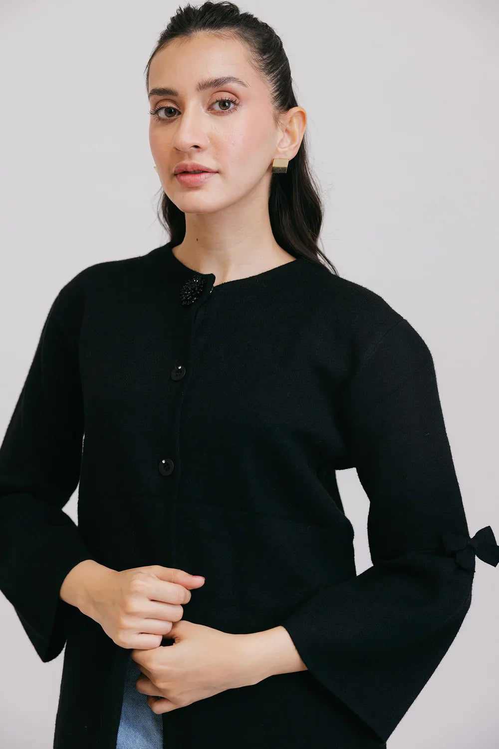 Full Sleeves Round Neck Cardigan Sweater Lightweight Heavyweight Midweight
