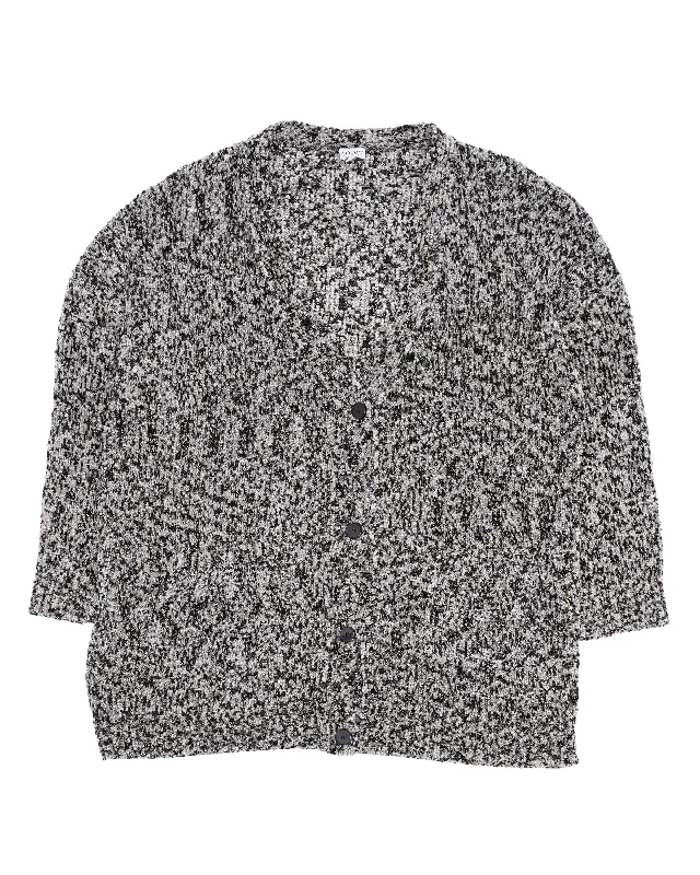 Oversized Lurex Cardigan Spandex Rayon Corduroy