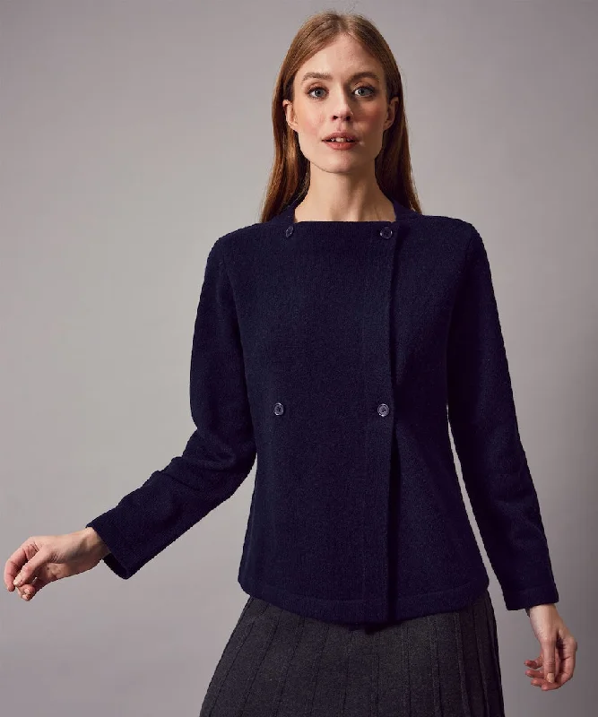 Marlis Cardigan Women Mesh Cardigan Canvas Denim