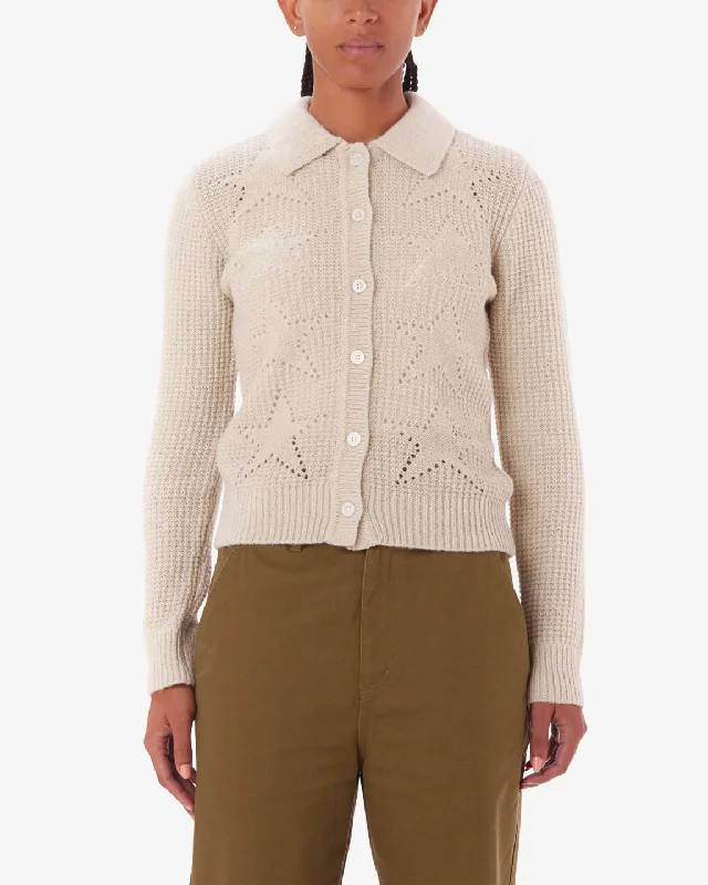 Obey FORTUNE CARDIGAN - SAGE Zippered Front Buttoned Front Snap Front
