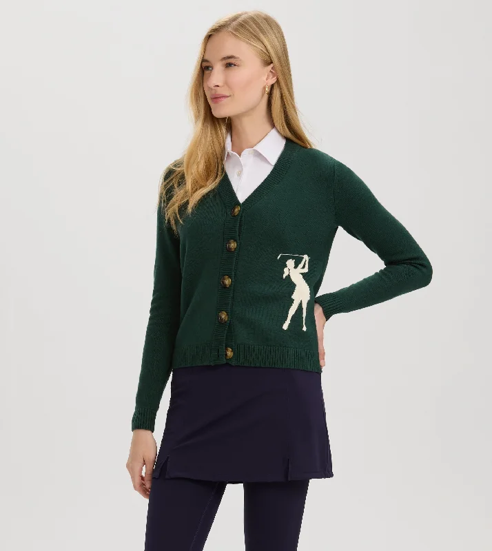 Renwick Swinging Golfer Cardigan Wool Fabric Cashmere Fabric Tweed Fabric