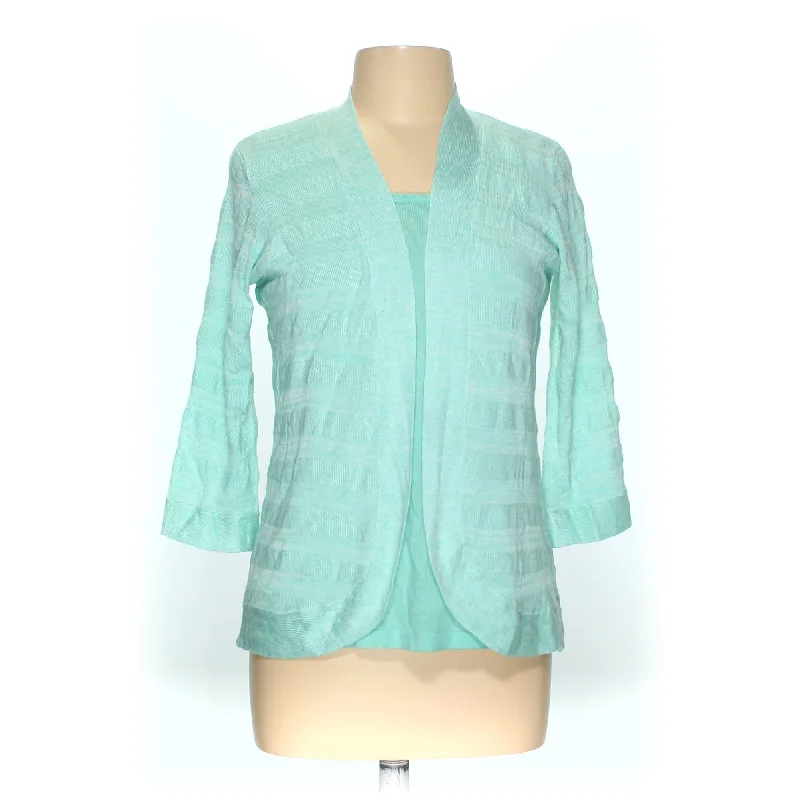 Sag Harbor Turquoise Womens Cardigan Sz M Oversized Loose Flowy