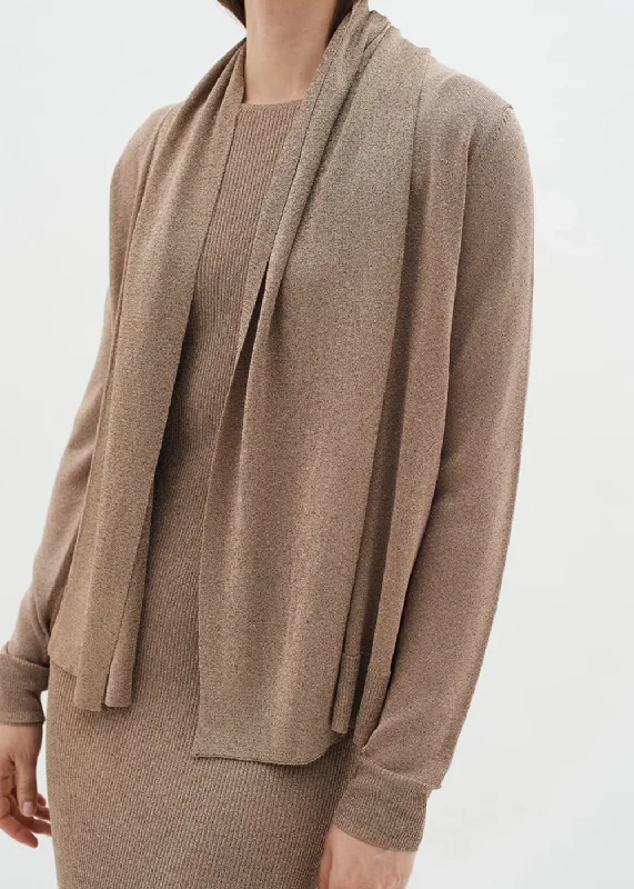 Thani Cardigan Silk Blend Satin Velvet