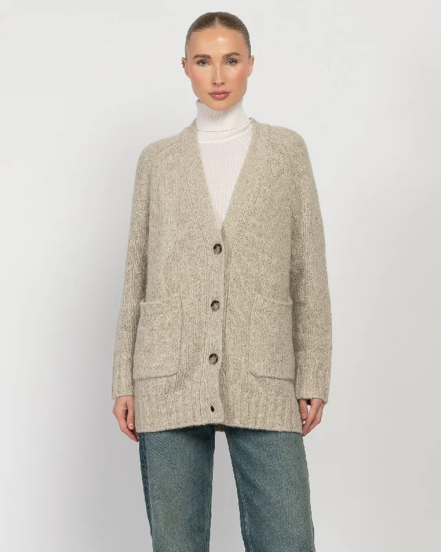 V-Neck Long Cardigan Cardigan Knitwear Sweater