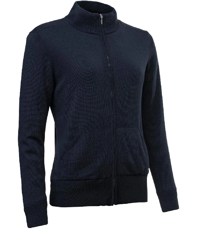 Women Dubson Wind Stop Cardigan Solid Print Embellished