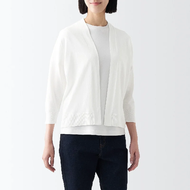 High Twisted 3/4 Sleeve Short Cardigan Elasticated Padded Insulated